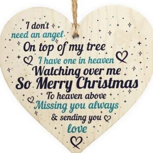Memorial Christmas Tree Wooden Ornament